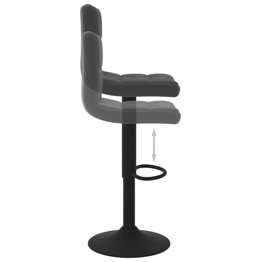 Tabourets de bar lot de 2 noir velours - 7