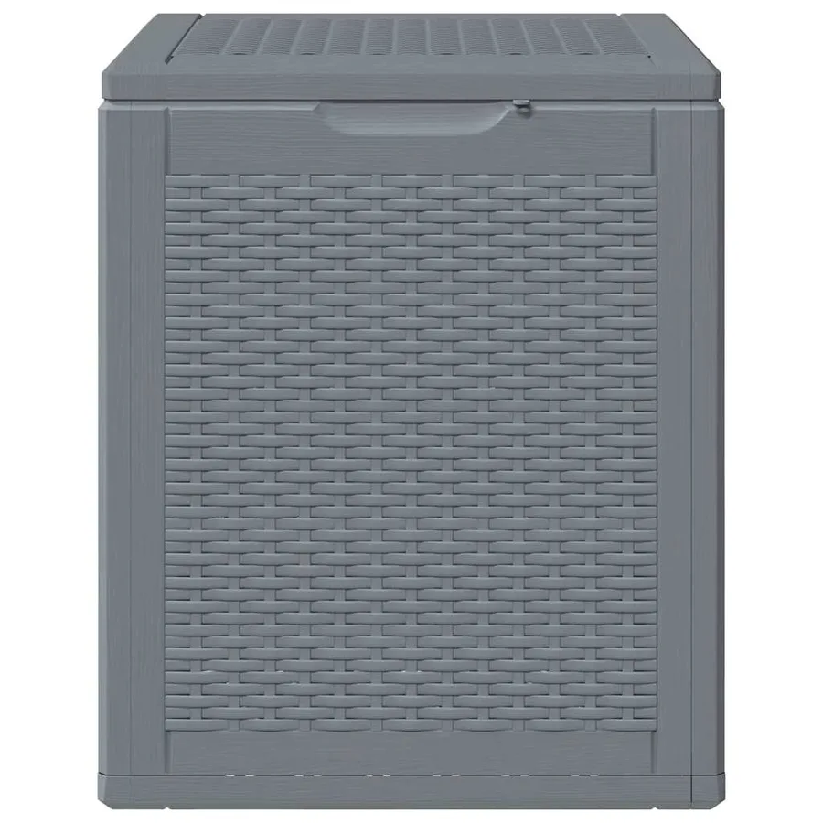 Boîte de rangement de jardin gris PP rotin 90 L - 3