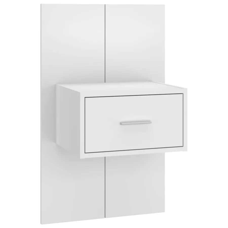Tête de lit avec armoires Blanc Bois d’ingénierie - 4