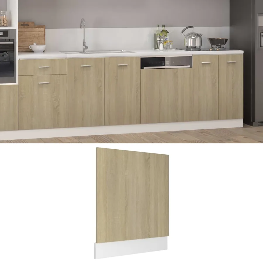 Panneau de lave-vaisselle "Lyon" Chêne Sonoma 59,5 x 3 x 67 cm Bois d'ingénierie