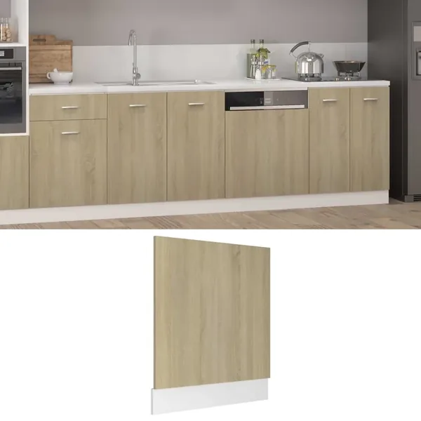 Panneau de lave-vaisselle "Lyon" Chêne Sonoma 59,5 x 3 x 67 cm Bois d'ingénierie