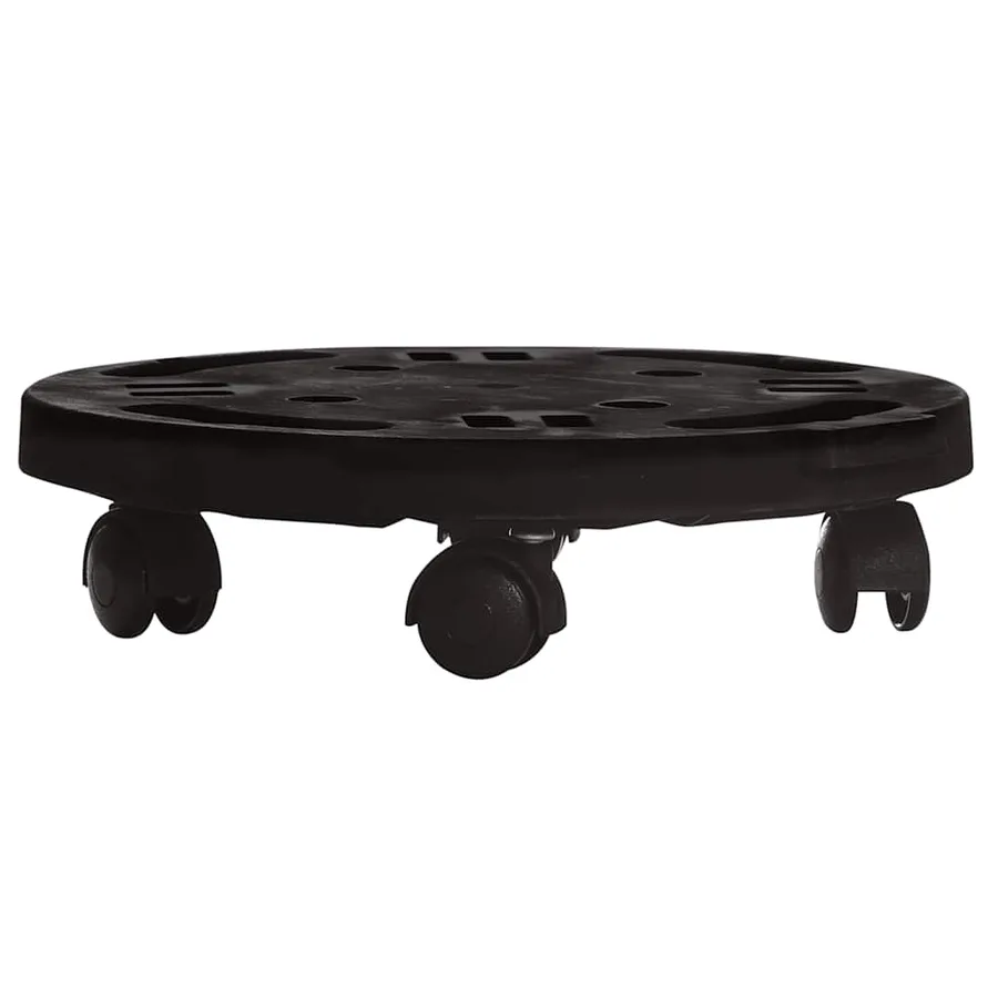 Chariots à plantes avec roues 2 pcs Diamètre 30 cm Noir 170 kg - 3