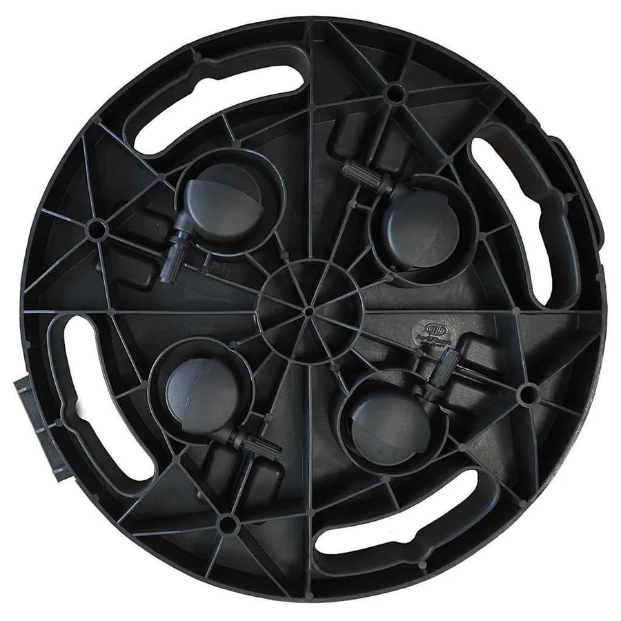Chariots à plantes avec roues 2 pcs Diamètre 30 cm Noir 170 kg - 6