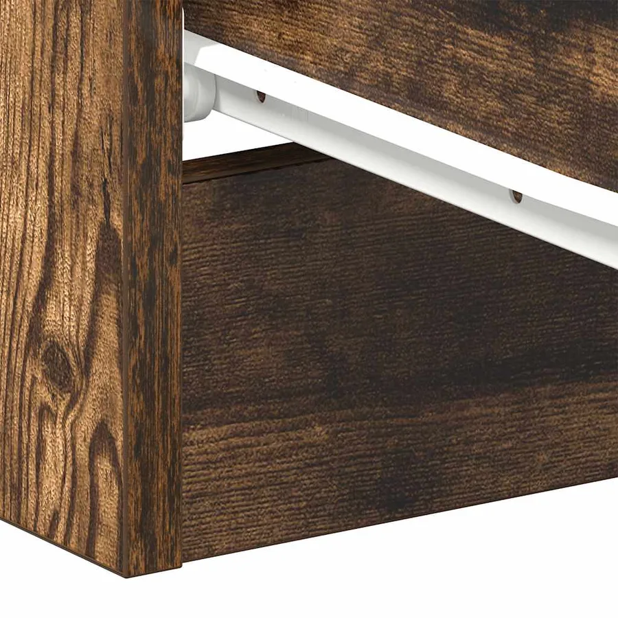Tables de chevet 2 pcs Chêne fumé 38x35x56 cm Bois d'ingénierie - 11