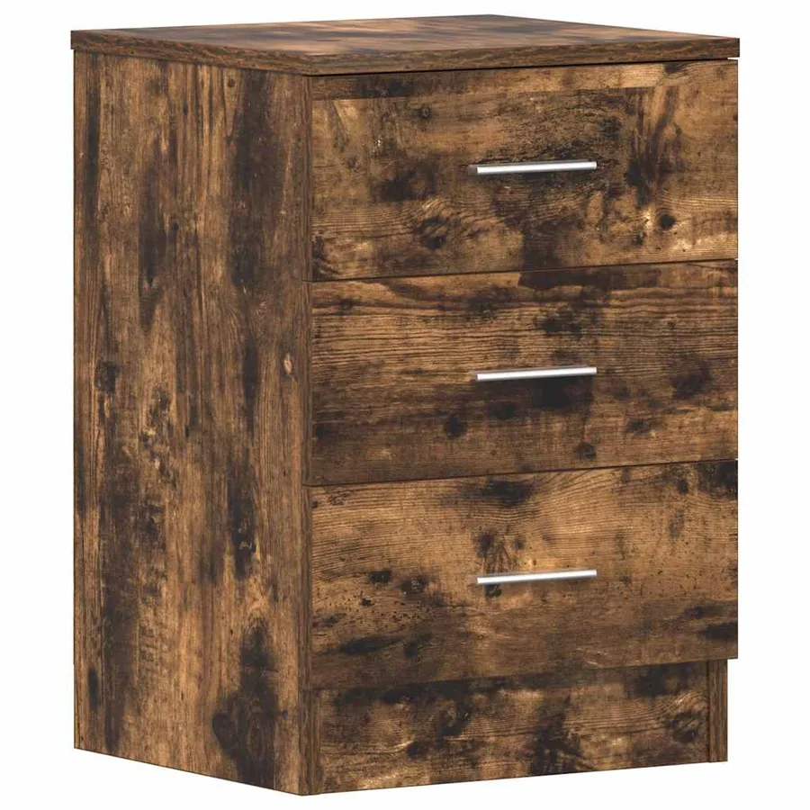 Tables de chevet 2 pcs Chêne fumé 38x35x56 cm Bois d'ingénierie - 5
