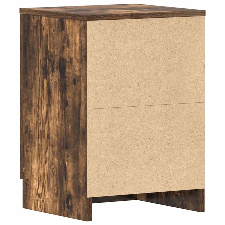 Tables de chevet 2 pcs Chêne fumé 38x35x56 cm Bois d'ingénierie - 9
