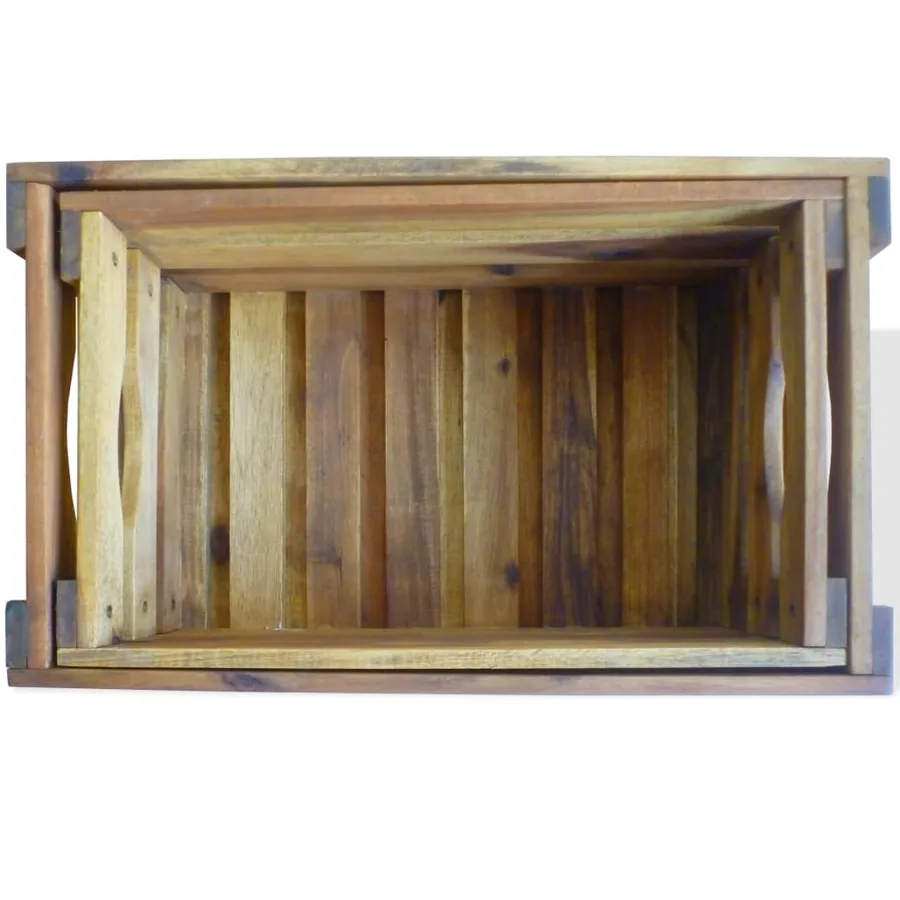 Caisse à pommes 2 pcs Bois d'acacia massif - 3