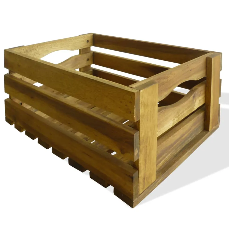 Caisse à pommes 2 pcs Bois d'acacia massif - 4