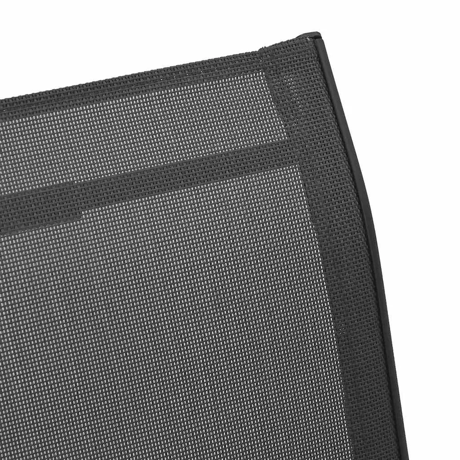 Chaises empilables de jardin lot de 2 Noir Tissu textilène - 11