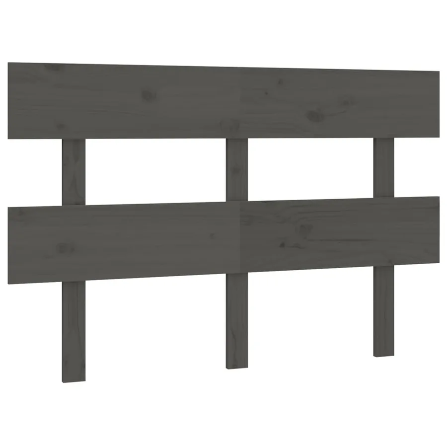 Tête de lit Gris 144x3x81 cm Bois massif de pin - 2