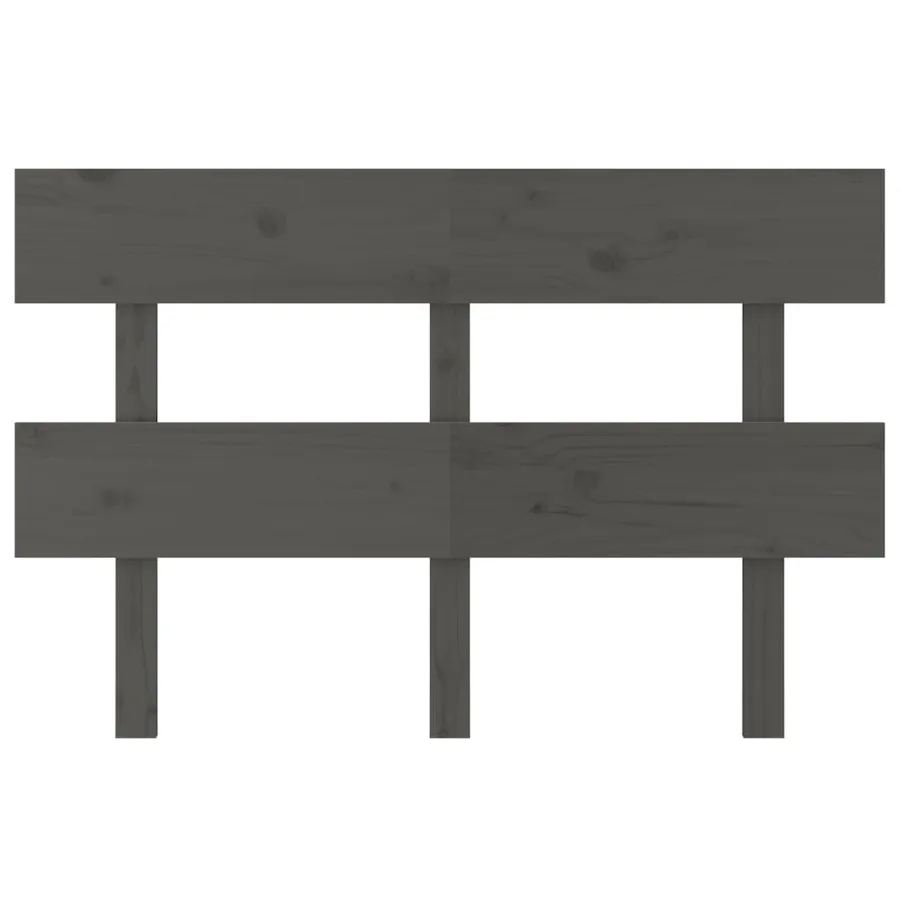 Tête de lit Gris 144x3x81 cm Bois massif de pin - 3