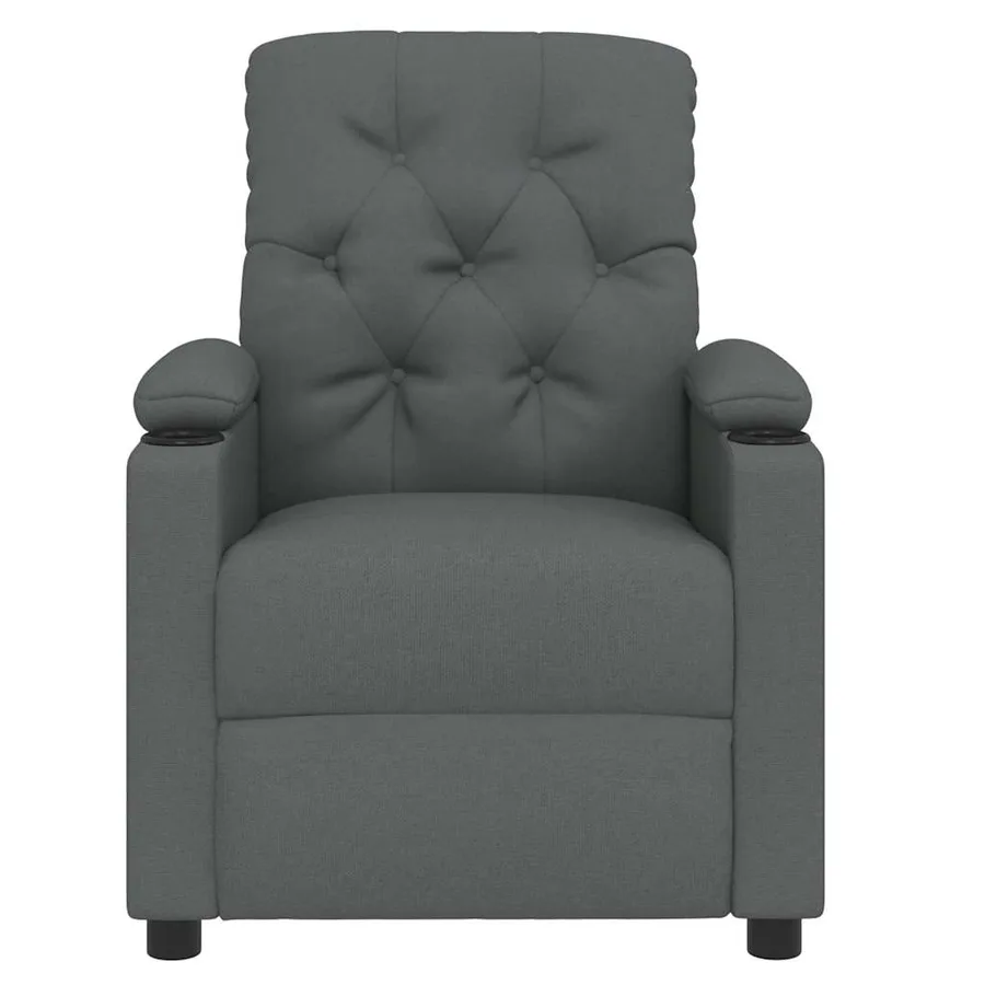 Fauteuil de massage Gris foncé Tissu - 4