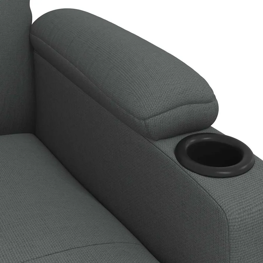 Fauteuil de massage Gris foncé Tissu - 7