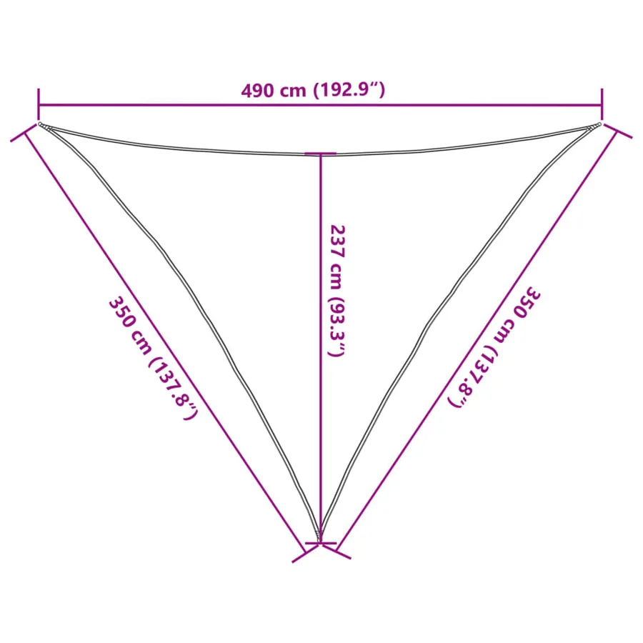 Voile d'ombrage 160 g/m² Marron 3,5x3,5x4,9 m PEHD - 10
