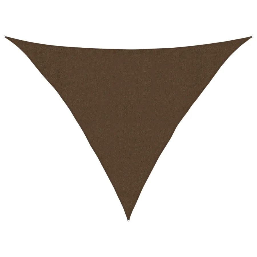 Voile d'ombrage 160 g/m² Marron 3,5x3,5x4,9 m PEHD - 2