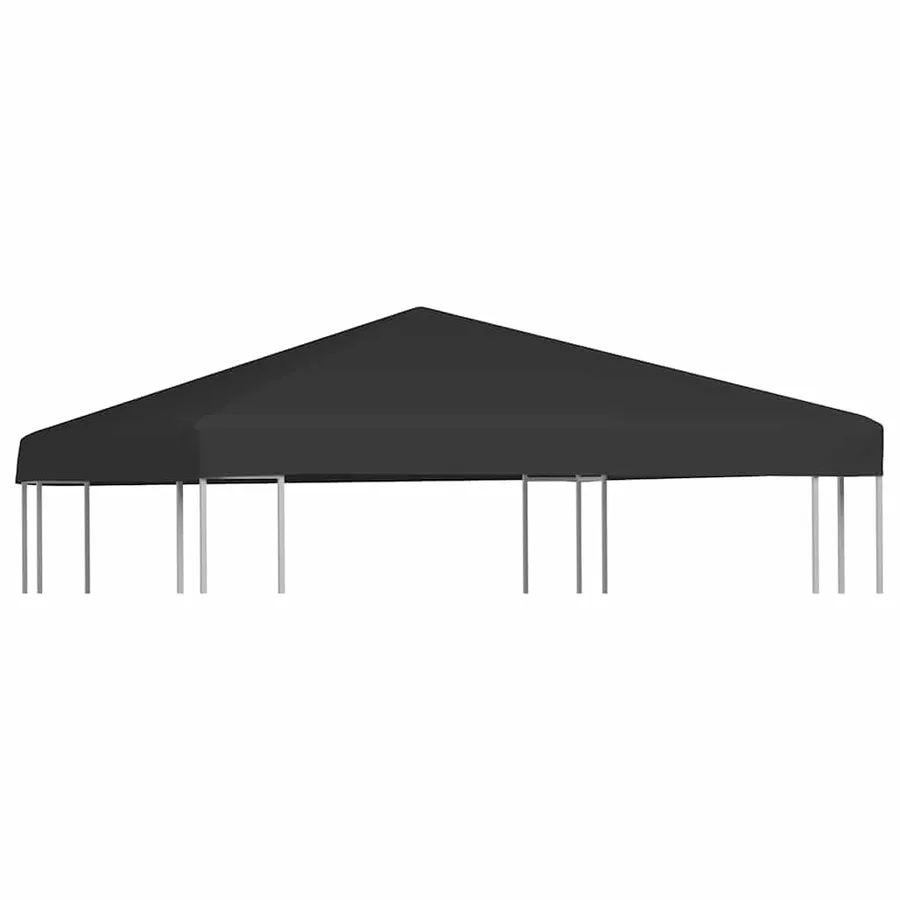 Toile de toit de belvédère 270 g/m² 3x3 m Noir - 2
