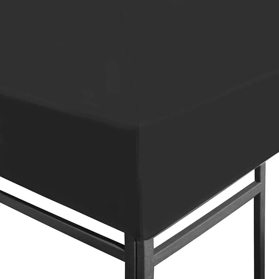 Toile de toit de belvédère 270 g/m² 3x3 m Noir - 4