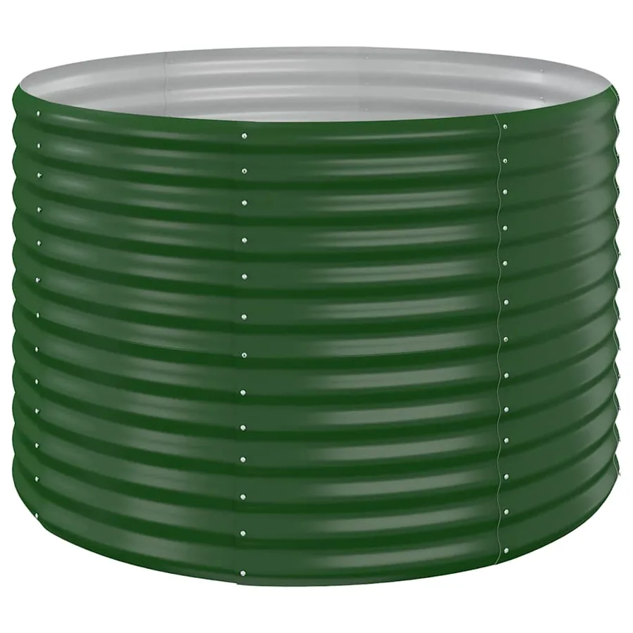 Lit surélevé de jardin Acier galvanisé 100x100x68cm Vert - 2
