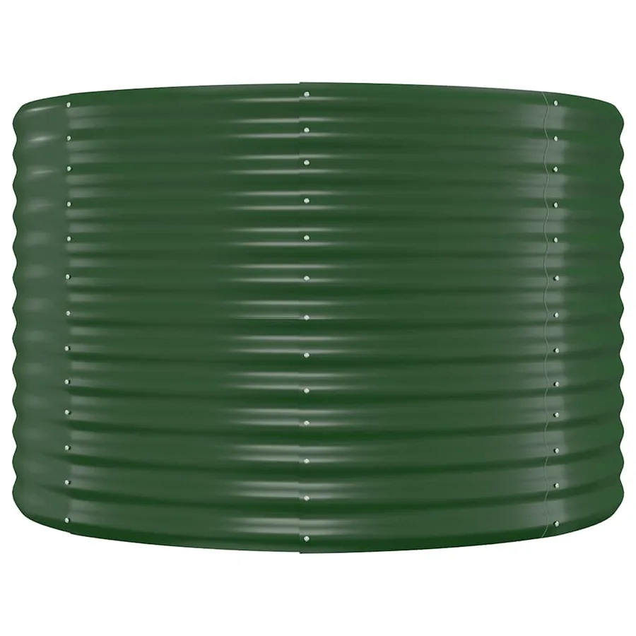 Lit surélevé de jardin Acier galvanisé 100x100x68cm Vert - 3