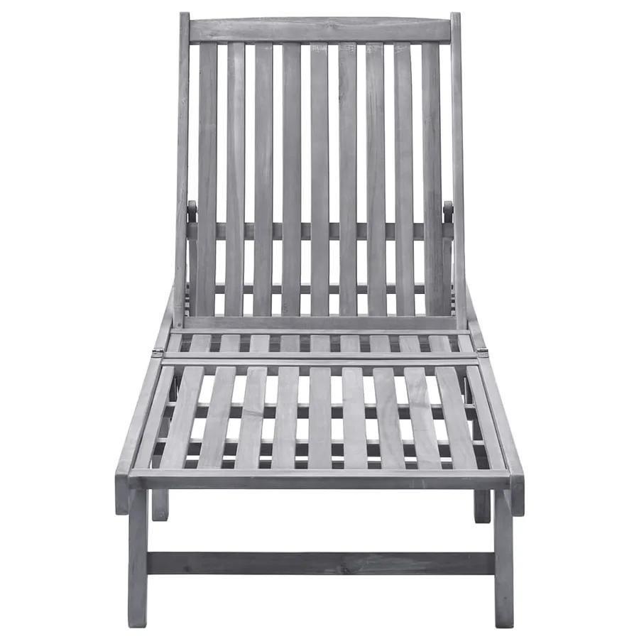 Chaise longue Bois d'acacia solide - 2