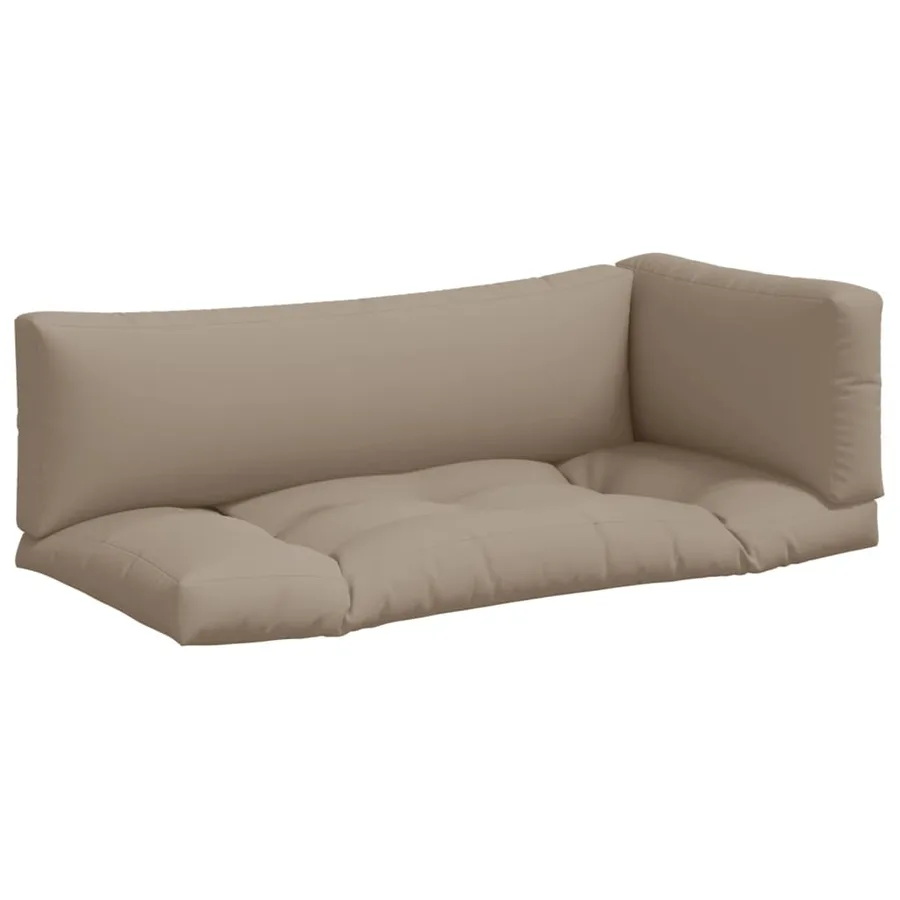 Coussins de palette lot de 3 taupe tissu - 3