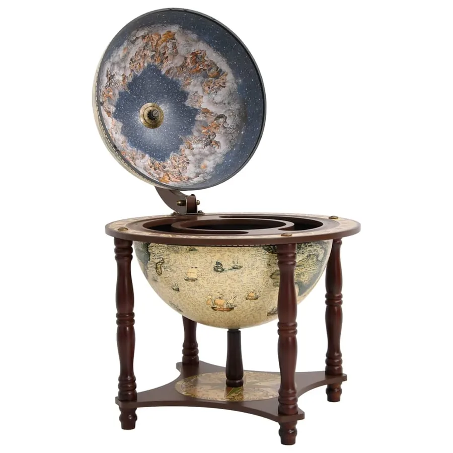 Support à vin bar forme globe Marron Bois d'eucalyptus massif - 3
