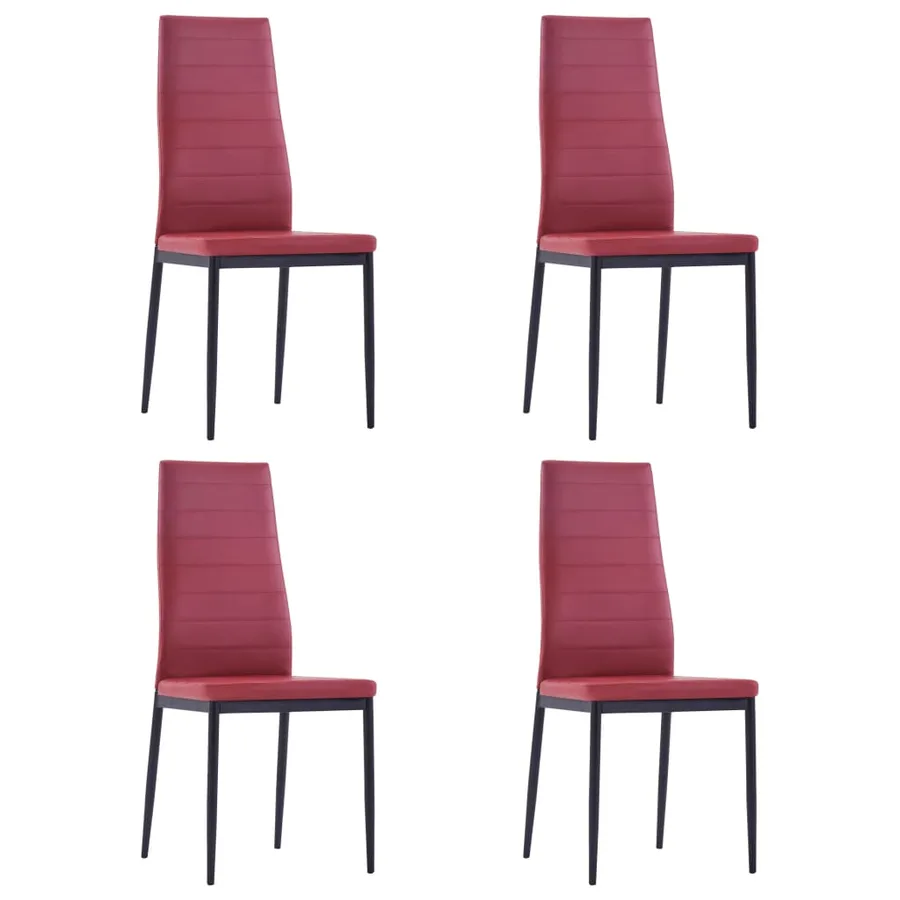 Mobilier de salle à manger 5 pcs Rouge bordeaux - 6