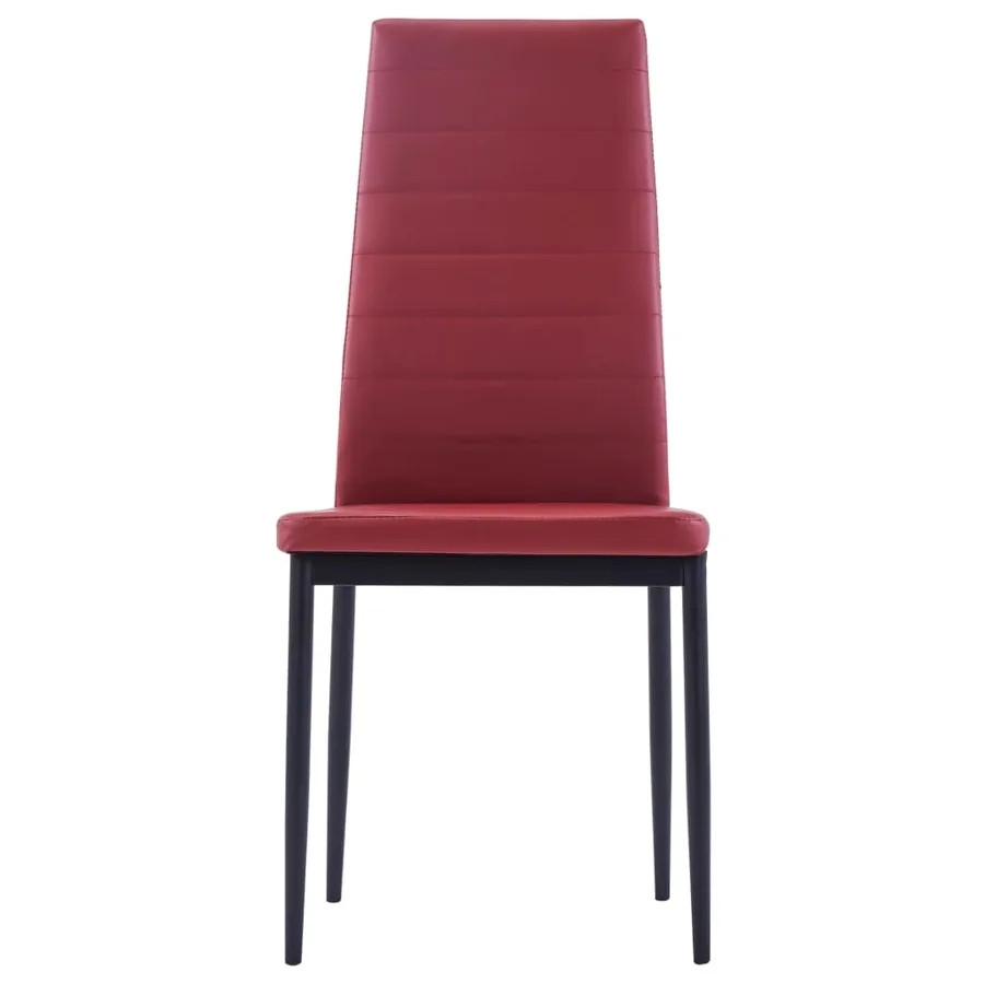 Mobilier de salle à manger 5 pcs Rouge bordeaux - 8