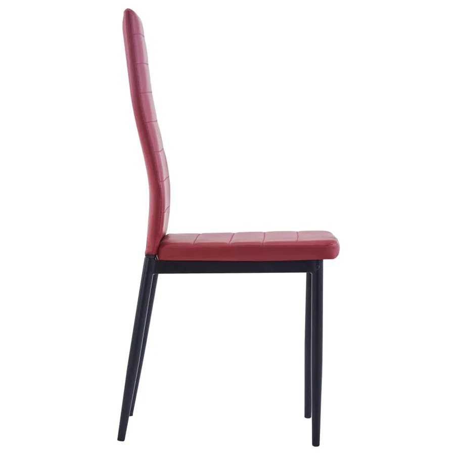 Mobilier de salle à manger 5 pcs Rouge bordeaux - 9