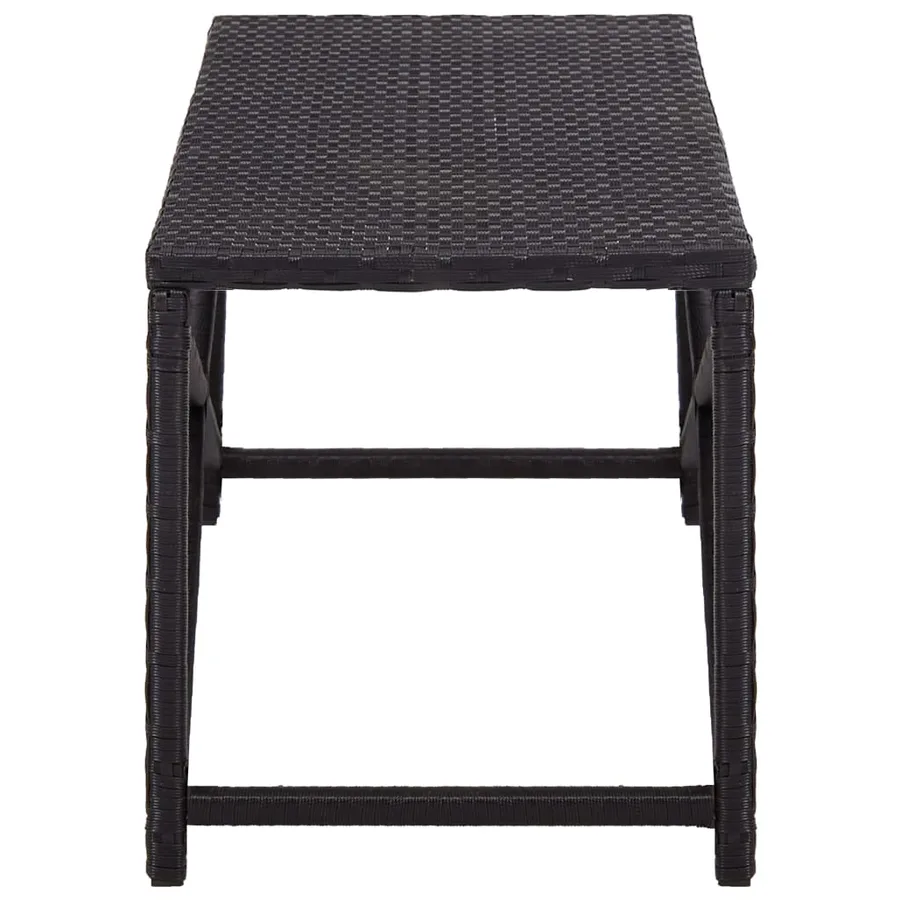 Banc de jardin 120 cm Résine tressée Noir - 3
