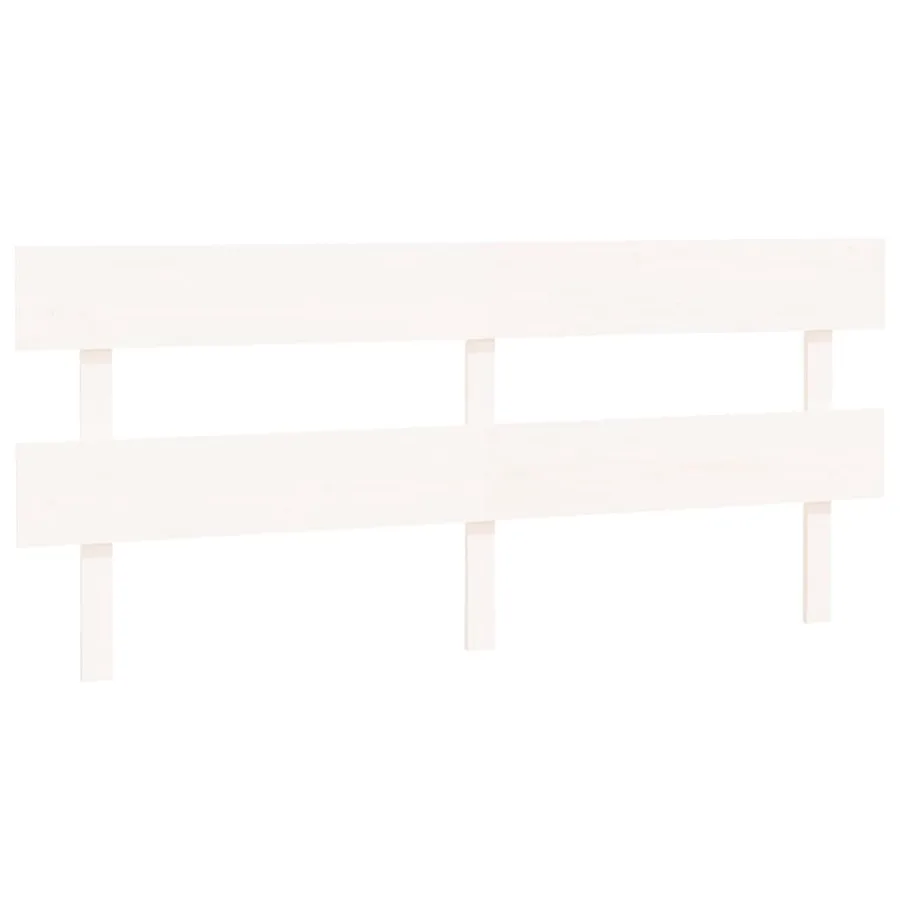 Tête de lit Blanc 204x3x81 cm Bois massif de pin - 2