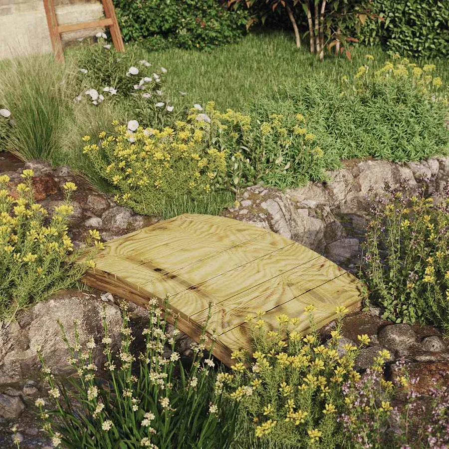 Pont de jardin 110x74 cm Bois massif de pin imprégné