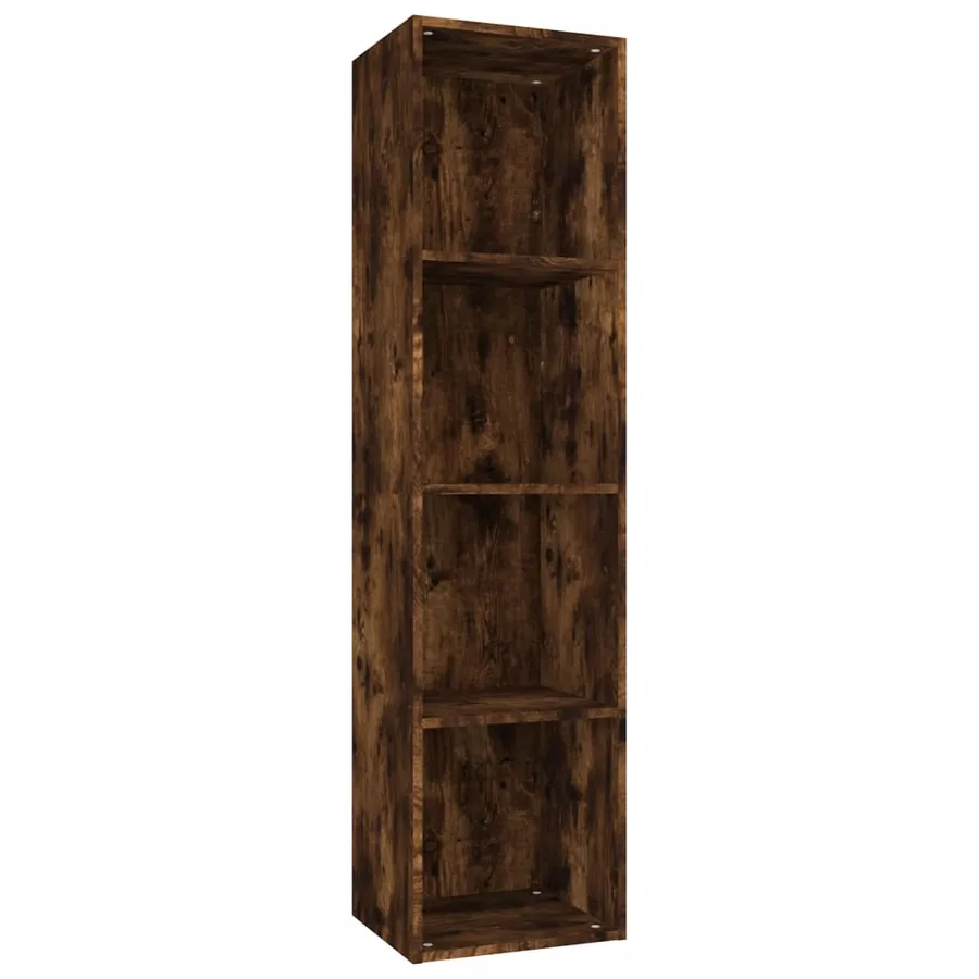 Bibliothèque/Meuble TV Chêne fumé 36x30x143cm Bois d'ingénierie - 2