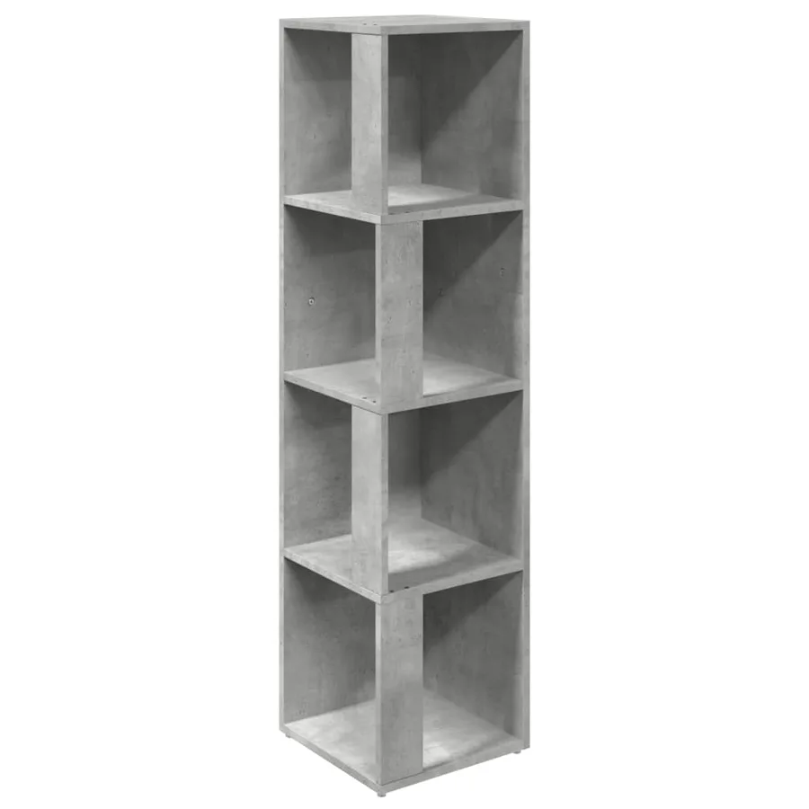 Armoire d'angle Gris béton 33x33x132 cm Bois d’ingénierie - 2
