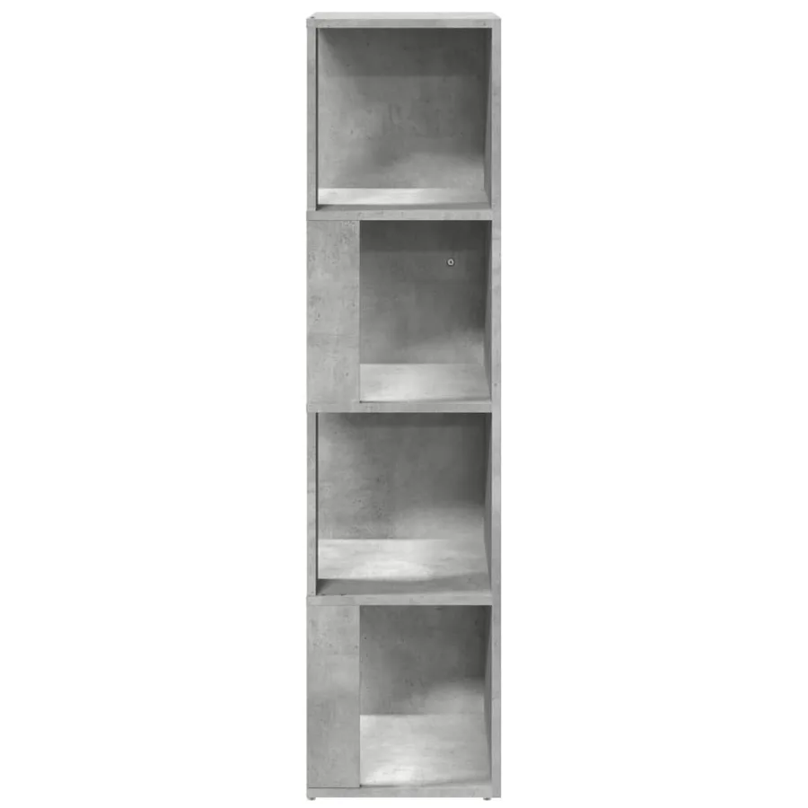 Armoire d'angle Gris béton 33x33x132 cm Bois d’ingénierie - 4