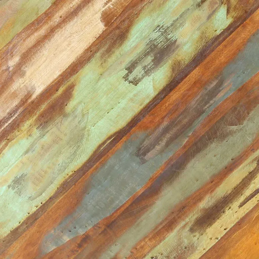 Table basse Ø68x43 cm Bois de récupération massif - 11