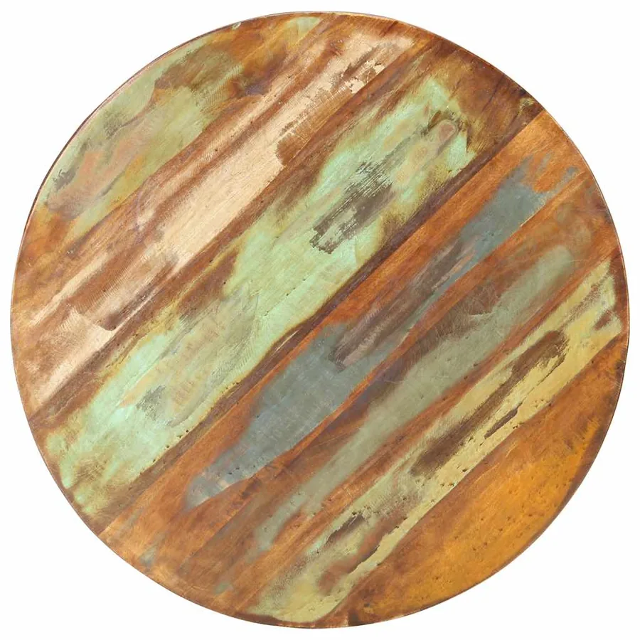 Table basse Ø68x43 cm Bois de récupération massif - 8