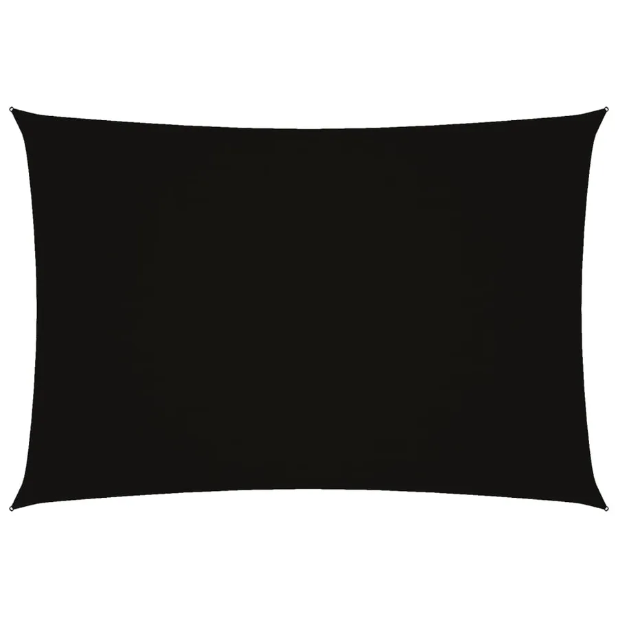 Voile de parasol tissu oxford rectangulaire 3x5 m noir - 2