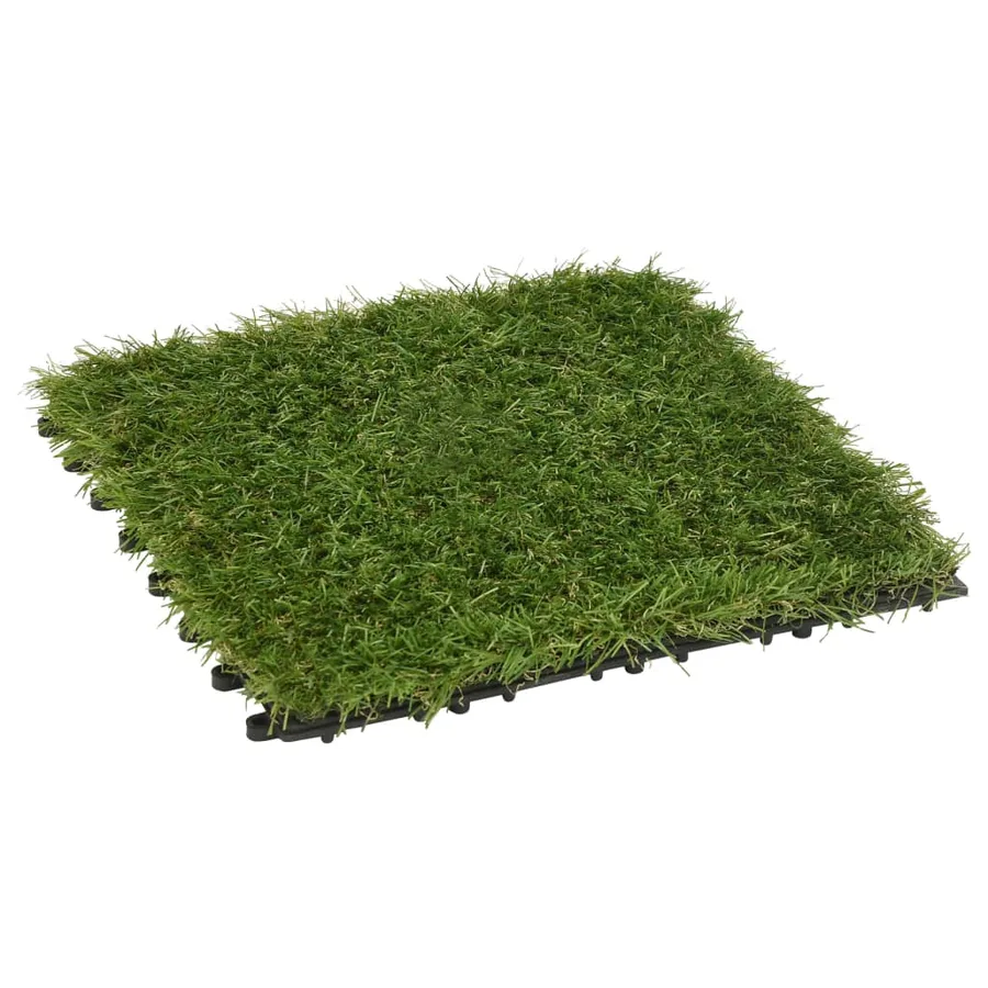 Carreaux de gazon artificiel 11 pcs Vert 30x30 cm - 2