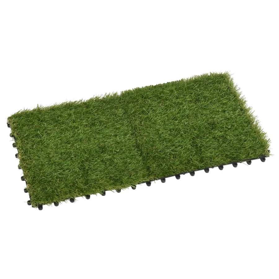 Carreaux de gazon artificiel 11 pcs Vert 30x30 cm - 3