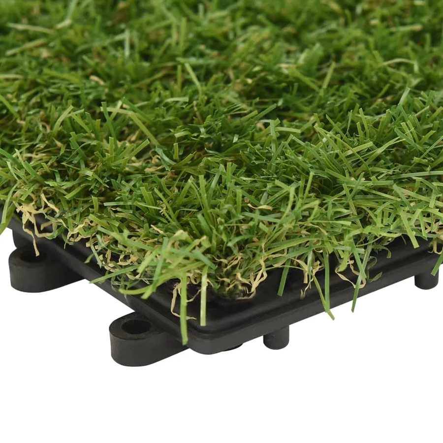 Carreaux de gazon artificiel 11 pcs Vert 30x30 cm - 7