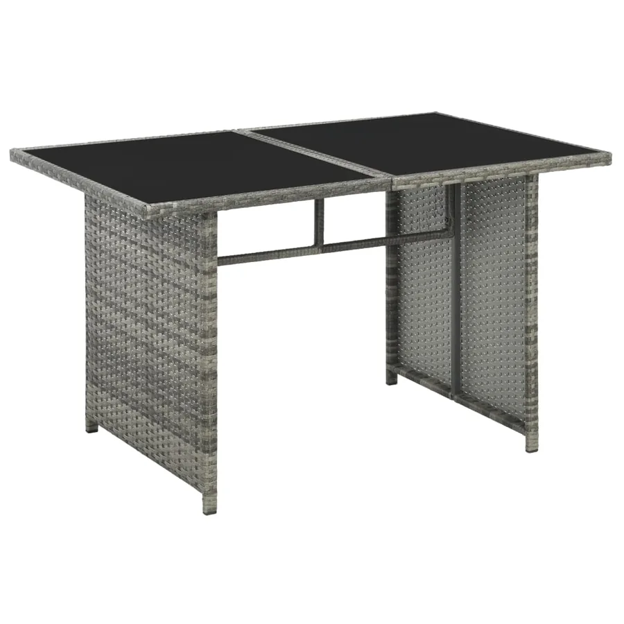 Salon de jardin 10 pcs avec coussins Résine tressée Gris - 6