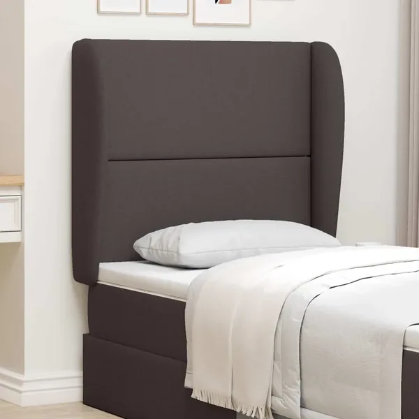 Oreille de tête de lit Marron 80 x 23 x 6 cm tissu