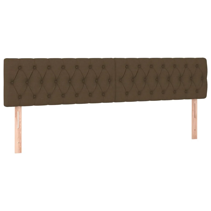 Tête de lit à LED Marron foncé 200x7x78/88 cm Tissu - 4