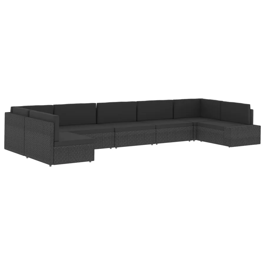 Salon de jardin 2 pcs Résine tressée Gris - 19
