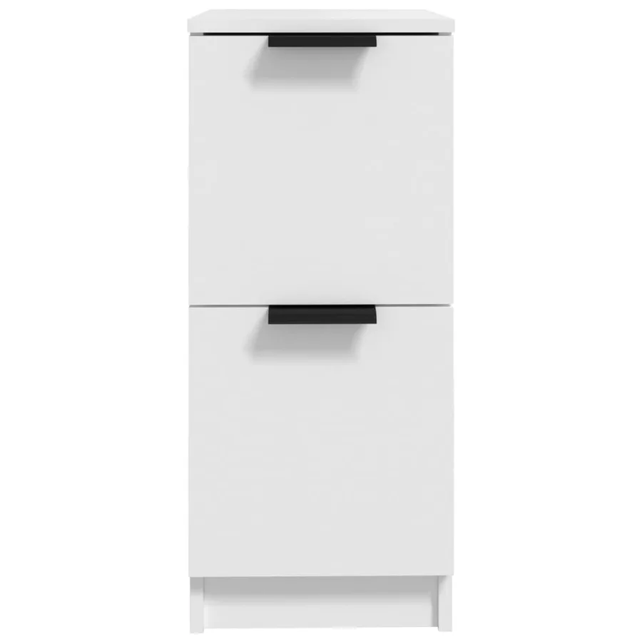 Buffets 2 pcs blanc 30x30x70 cm bois d'ingénierie - 4