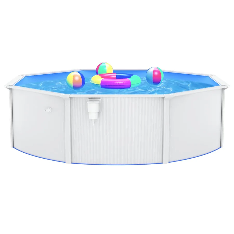 Piscine ronde avec parois en acier 460x120 cm Blanc - 2