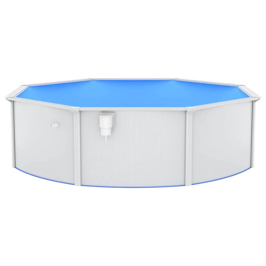 Piscine ronde avec parois en acier 460x120 cm Blanc - 4