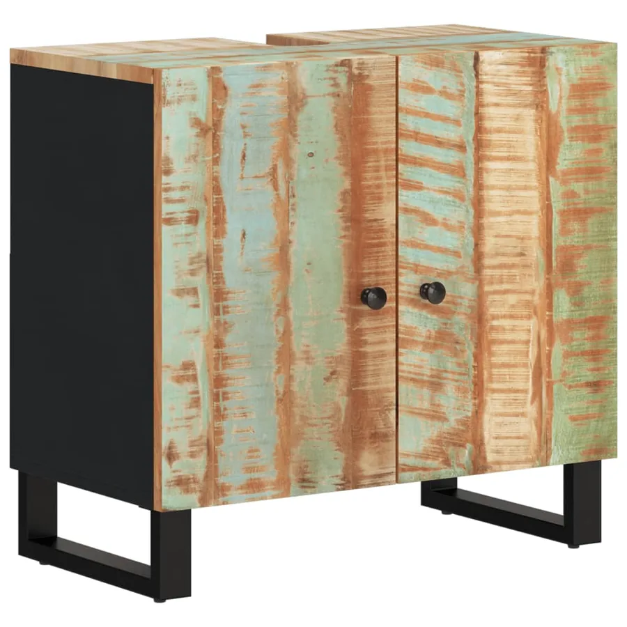 Ensemble de meubles de salle de bain 2 pcs bois massif récupéré - 5