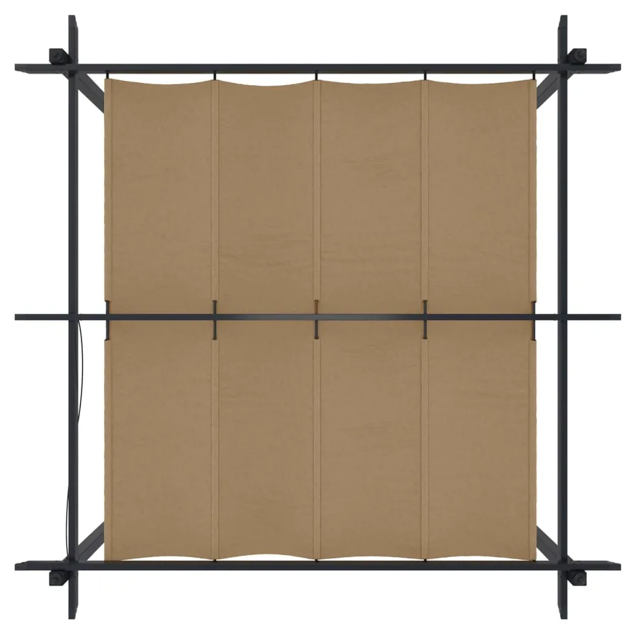Tonnelle de jardin avec toit rétractable 3x3 m Taupe - 7